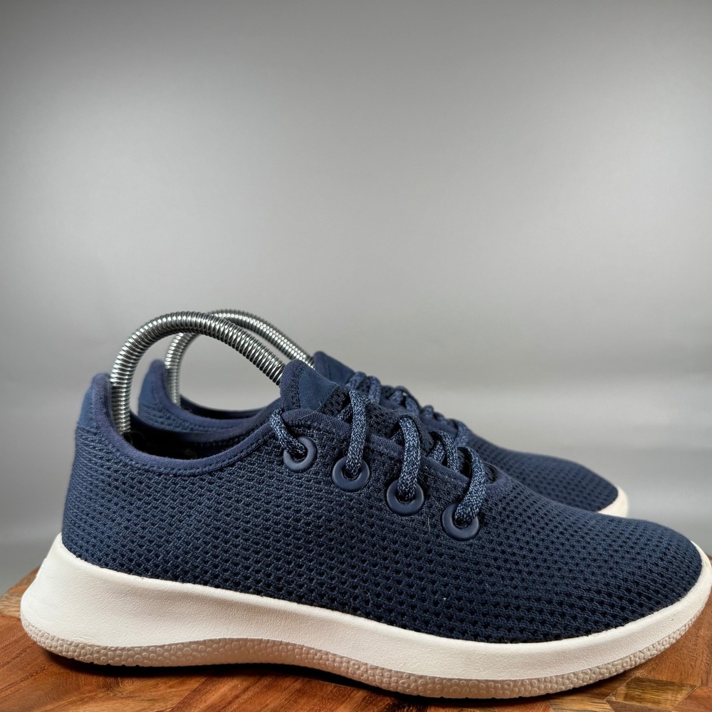 Allbirds Tree Runners Navy Night Blue Women 8 Sustainable Mesh Walking Sneakers